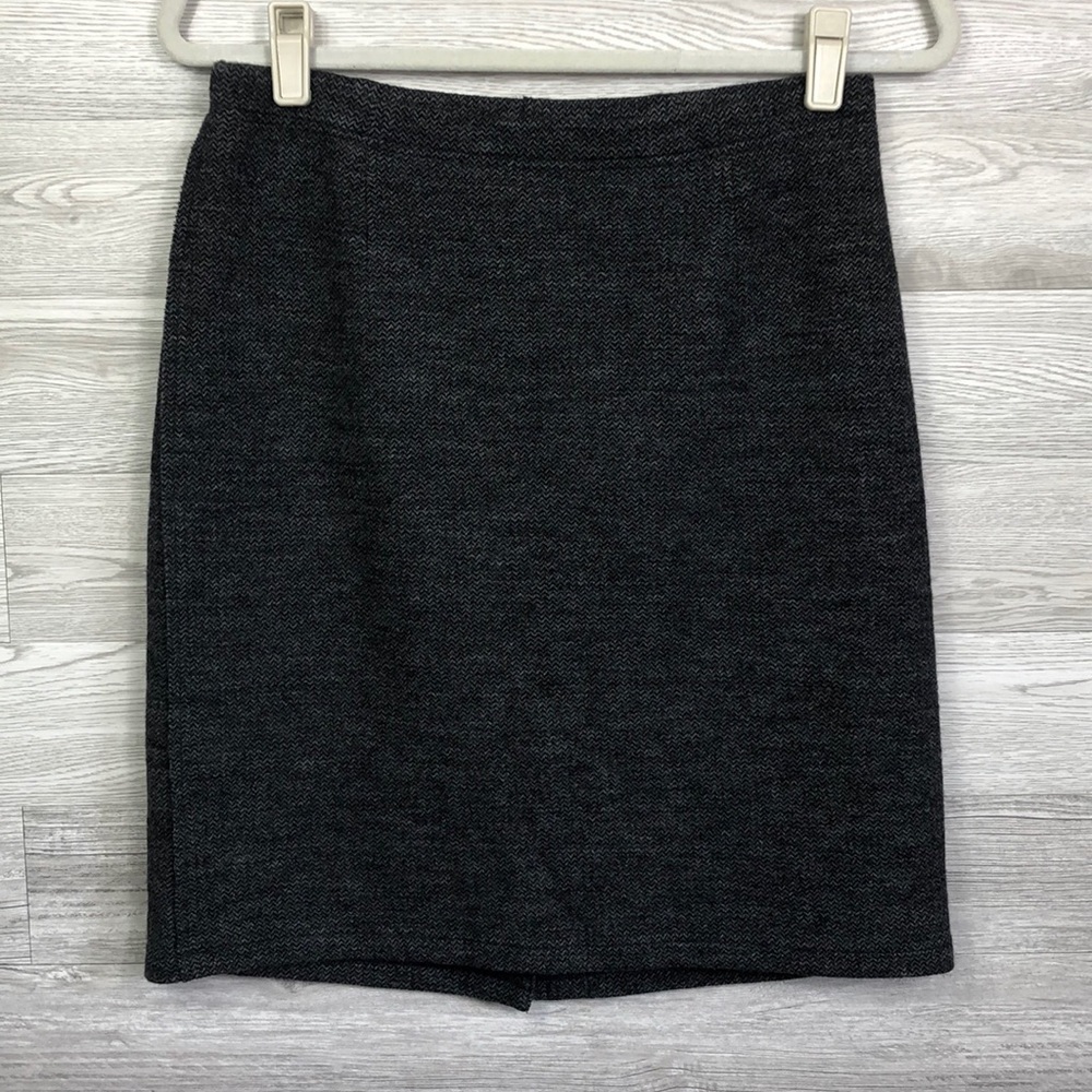 Eileen Fisher Tweed Wool Silk Pencil Skirt 2